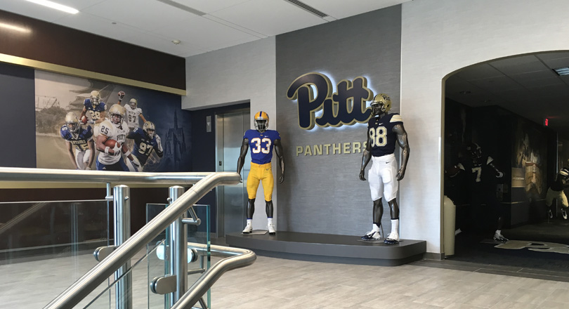 Pitt Panthers’ Coach’s Office and Recruiting/Lobby Area, UPMC Rooney Sports Complex